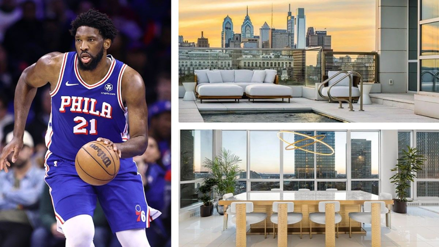 Slam Dunk! 76ers Center Joel Embiid Lists His Fantastic Philly Penthouse for $5.5M