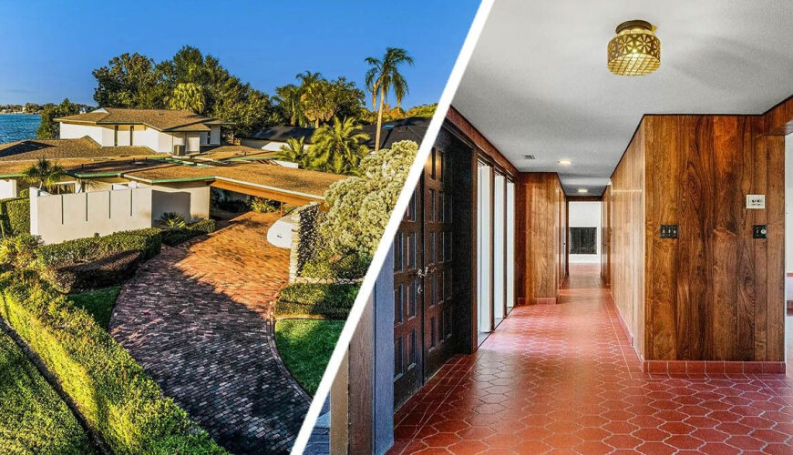 Built in 1965, a $2M Midcentury Home on the Water in Orlando Makes Market Debut