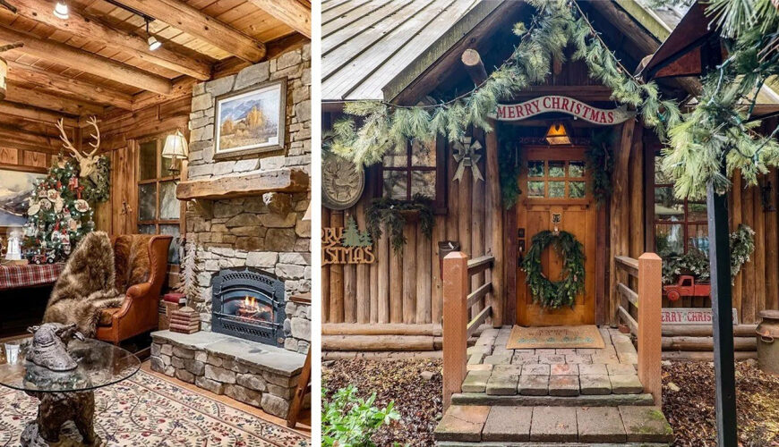 Own Your Own Christmas Wonderland: $3 Million Holiday Hideaway With Festive Shop, Log Home, and Hobby Farm Lists in Washington
