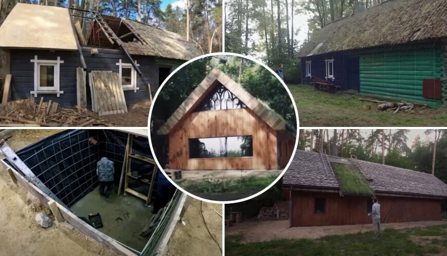 Man Spends 3 Years Turning Abandoned Cabin Into an Off-Grid Paradise—Complete With Secret Underground Bunker