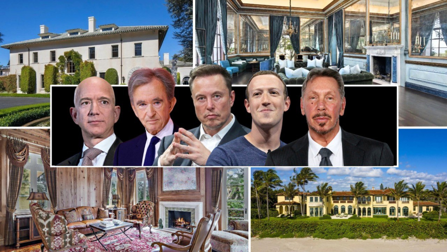 Inside the Fascinating and Very Varied Property Portfolios of the World’s Richest Men—From Elon Musk to Jeff Bezos