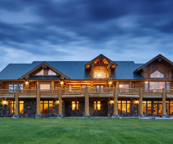 Spectacular ‘Yellowstone’-Inspired Log Cabin Mansion Lists for $31 Million