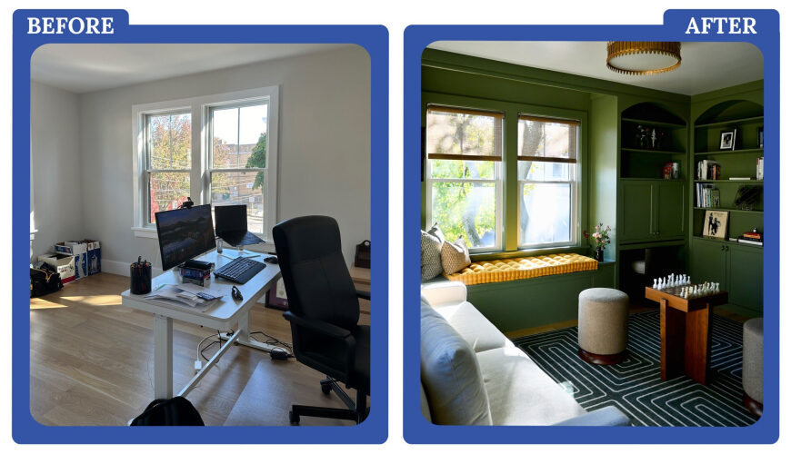 I’m 32 and I Spent $14K to Turn a Sterile Spare Room Into a Colorful Library