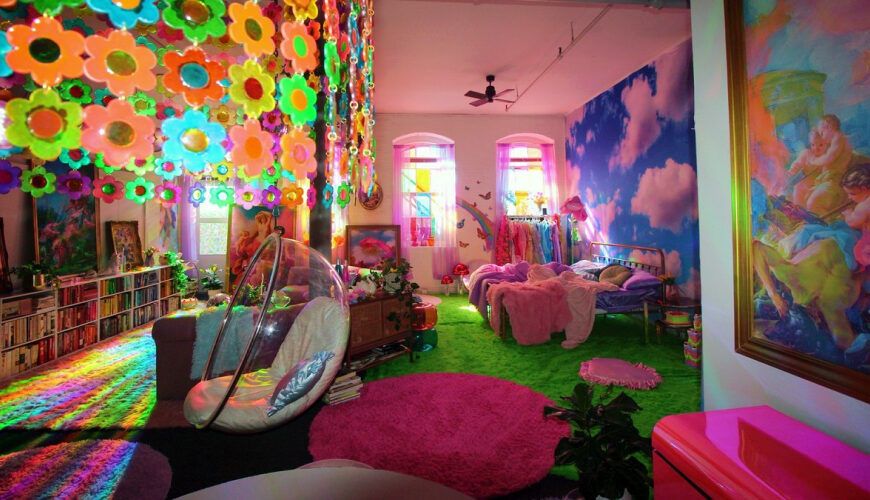 ‘I Rented a Bland, Beige Studio-and Turned It Into a Rainbow Paradise’