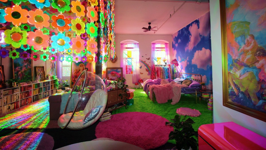 ‘I Rented a Bland, Beige Studio-and Turned It Into a Rainbow Paradise’